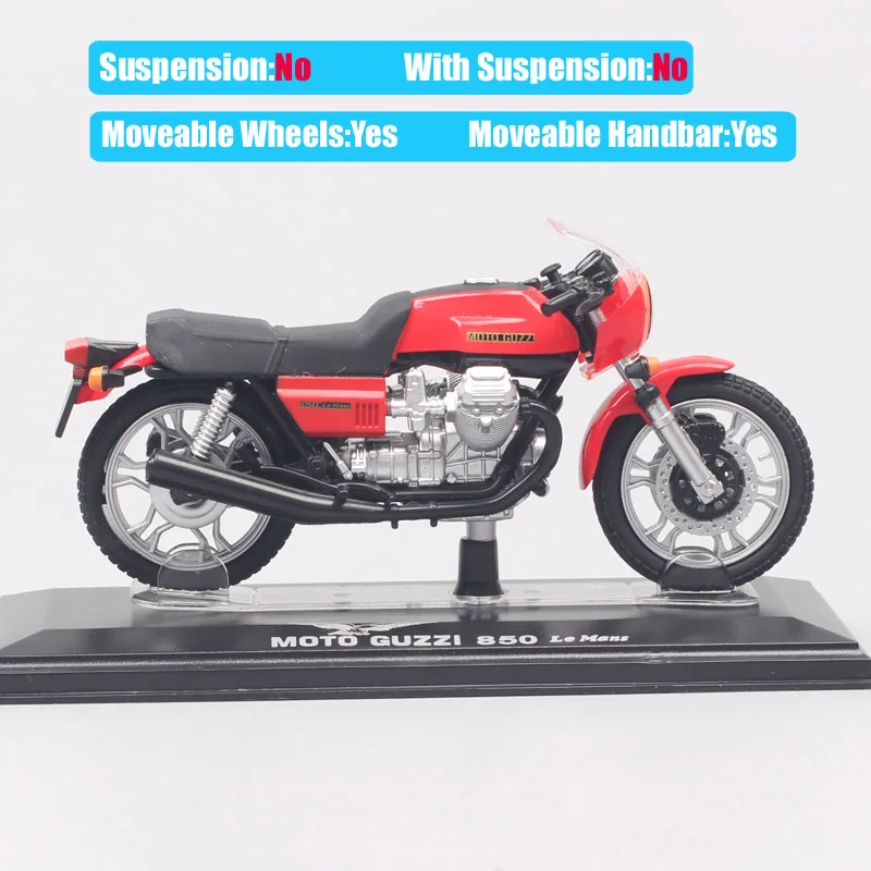 kid classic 124 scale 1976 moto guzzi 850 lemans sports model motorcycle cafe diecasts toy vehicles bike acrylic box souvenir free global shipping