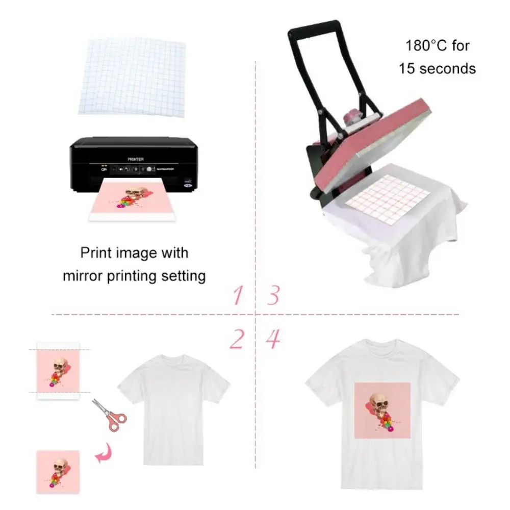 10 шт. Термотрансферная бумага с термопечатью для темной светильник й ткани