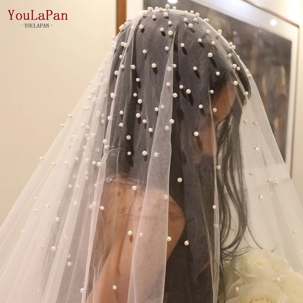 

Роскошная Фата YouLaPan V08 длиной в виде собора, Свадебный длинный Фата для невесты, свадебные аксессуары в виде капель