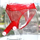 Сексуальные мужские кружевные прозрачные стринги, сексуальные стринги, u-образные трусики, сексуальное кольцо на пенис, стринги, гей одежда F9