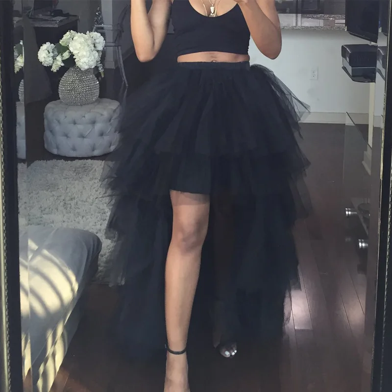 

Women's Skirt Female Gothic Tulle Skirt Steampunk Ball Gown Vintage Shows Dance Party Tutu Lolita Faldas Puffy Skirts