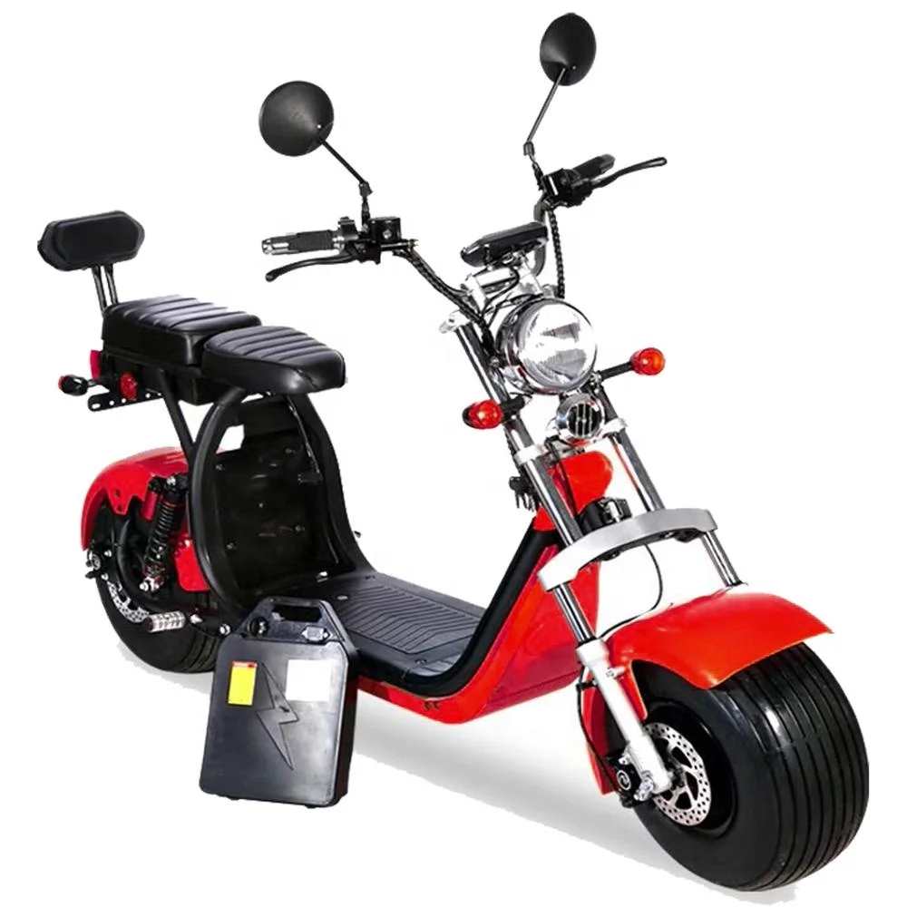 Двухколесный скутер Citycoco хорошего качества с широкими шинами и COC/EEC