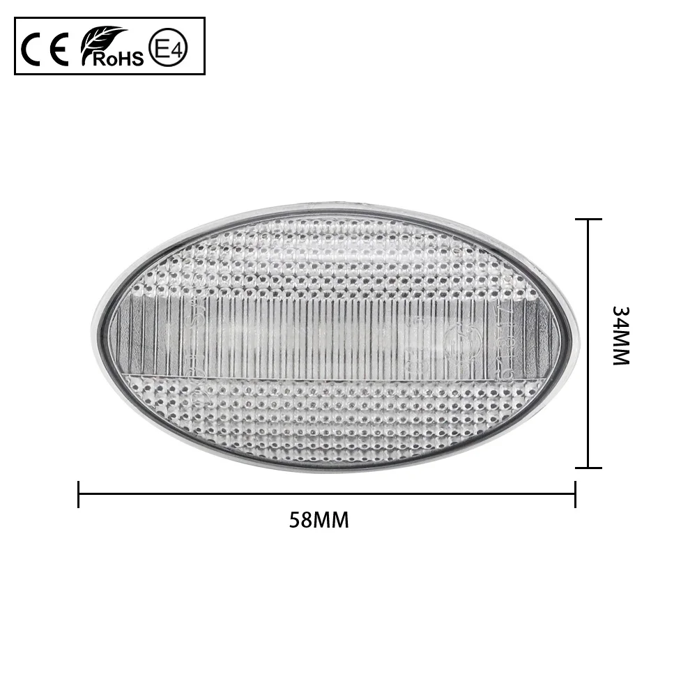 2 шт. прозрачные линзы динамический Светодиодный Боковой габаритный фонарь