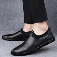 fashion mens shoes casual genuine leather loafers male classics brown black flats shoe man new driving shoes for men size 36 44