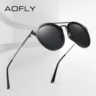 Мужские солнцезащитные очки AOFLY, черные солнцезащитные очки в квадратной оправе, для вождения и путешествий, с поляризацией, лето 2019