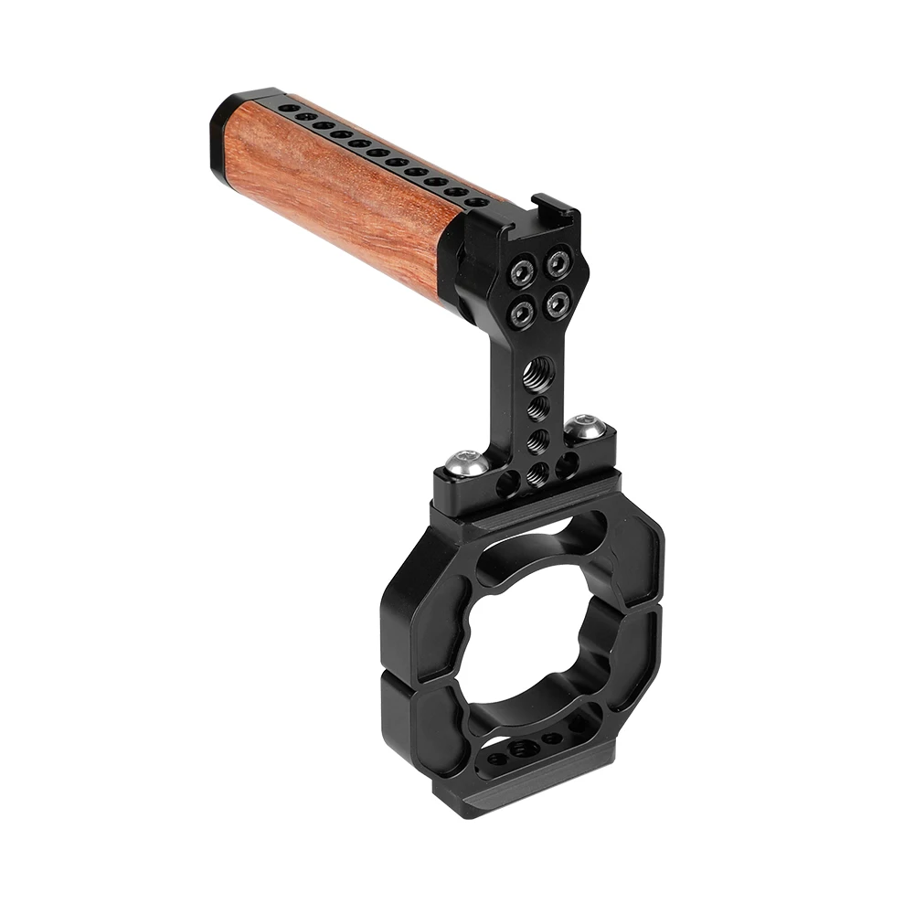 HDRIG Light Weight Camera Vlog Cage With Extension Mounting Ring & Wooden Handgrip For DJI Ronin S Gimbal Stabilizer enlarge