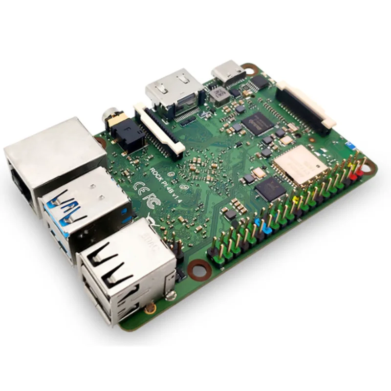 ROCK PI 4B V1.4 Rockchip RK3399 ARM Cortex шестиядерный SBC/одноплатный компьютер, совместимый с официальным малиновый PI дисплей