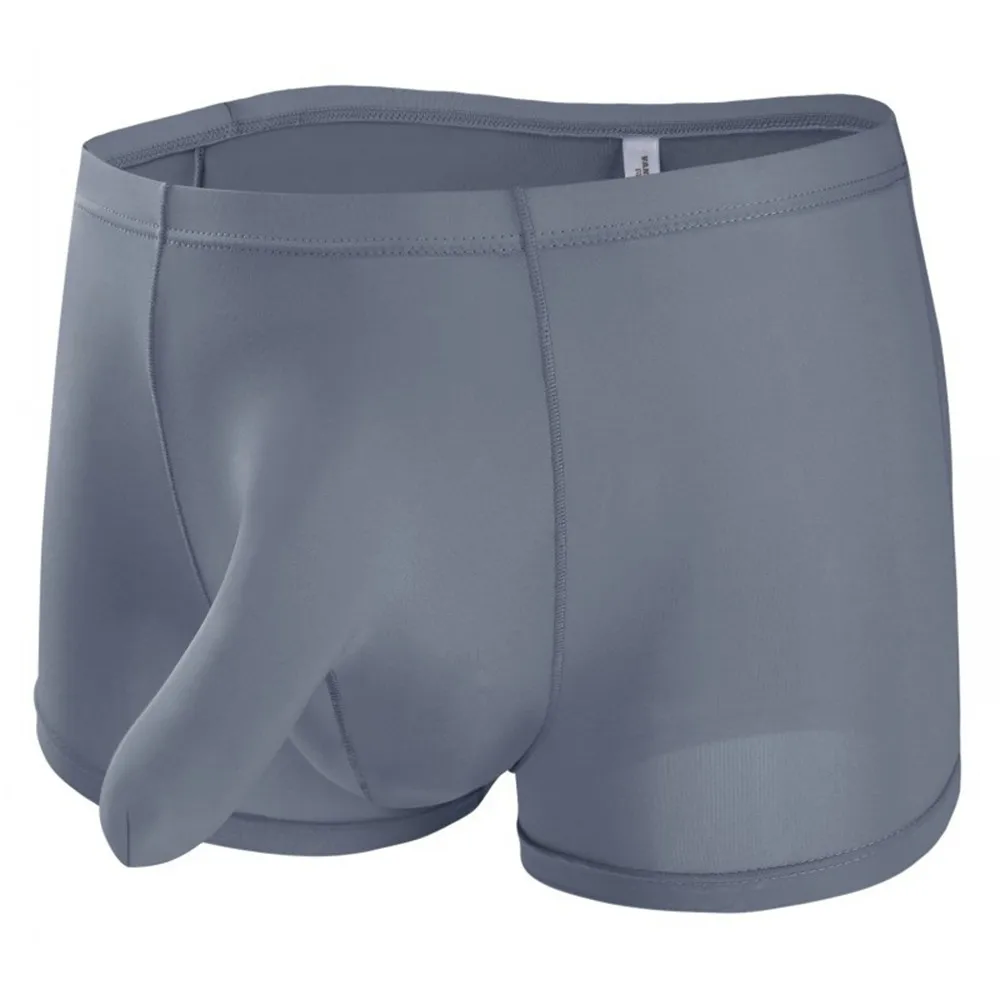 

Ice Silk Boxer Underpants Elephant Nose Boxers Shorts Men Fashion Breathable Solid Color Panties Low-Rise Boxer Briefs Comforty