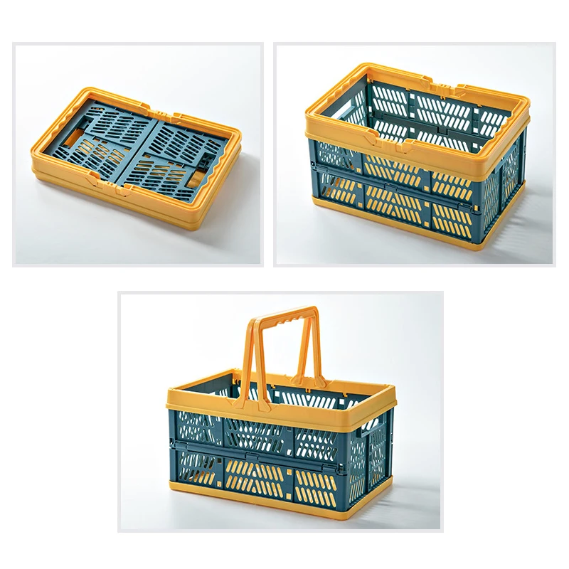 

Outdoor Camping Foldable Picnic Basket Storage Box Toy Sundries Storage Basket Underware Storage Organizer Shopping Basket Frame