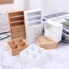 112 миниатюрная мебель для кукольного домика, шкаф для гостиной с 4 секциями, доступны белые и деревянные цвета