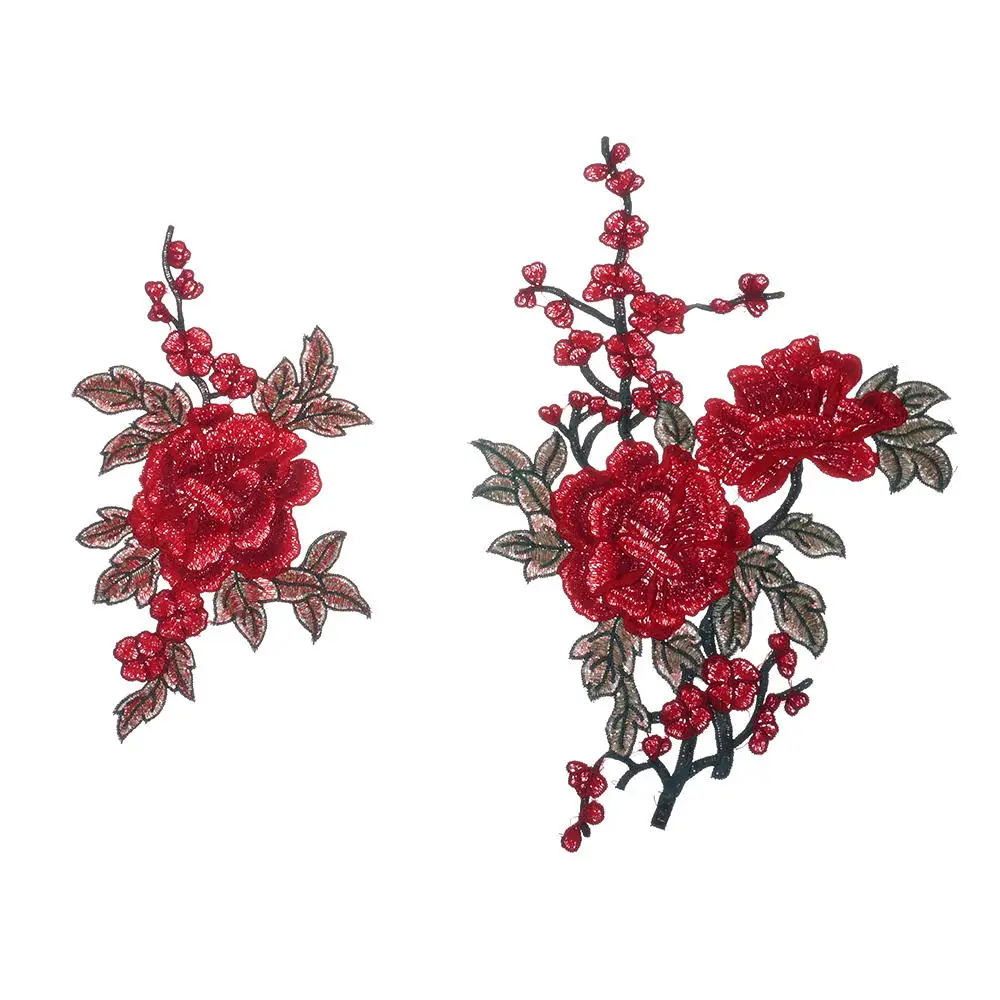 1 шт. вышивка в виде Розы нашивка для платья шляпы сумки джинсов аппликация