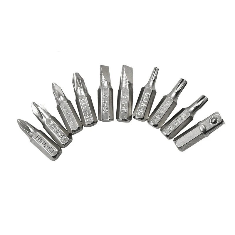 

10 Pcs/set Multifunctional Extension Screwdriver Bits Rods Tool Set Kit Electric Alloy Steel Screwdriver Bits For Screwdriver