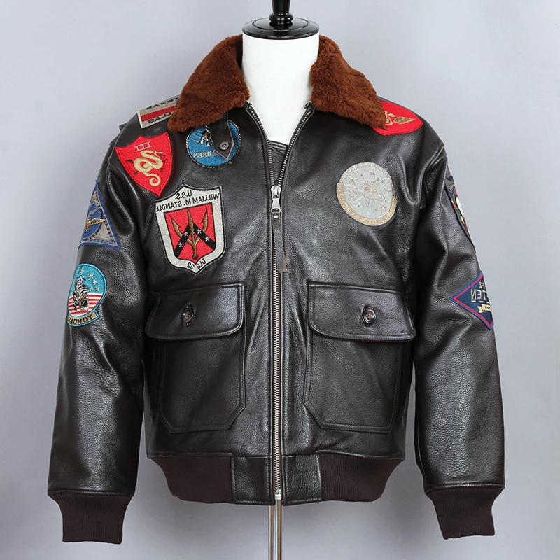 Мужская куртка-бомбер AVIREX FLY модная куртка из натуральной коровьей кожи G1 зимнее