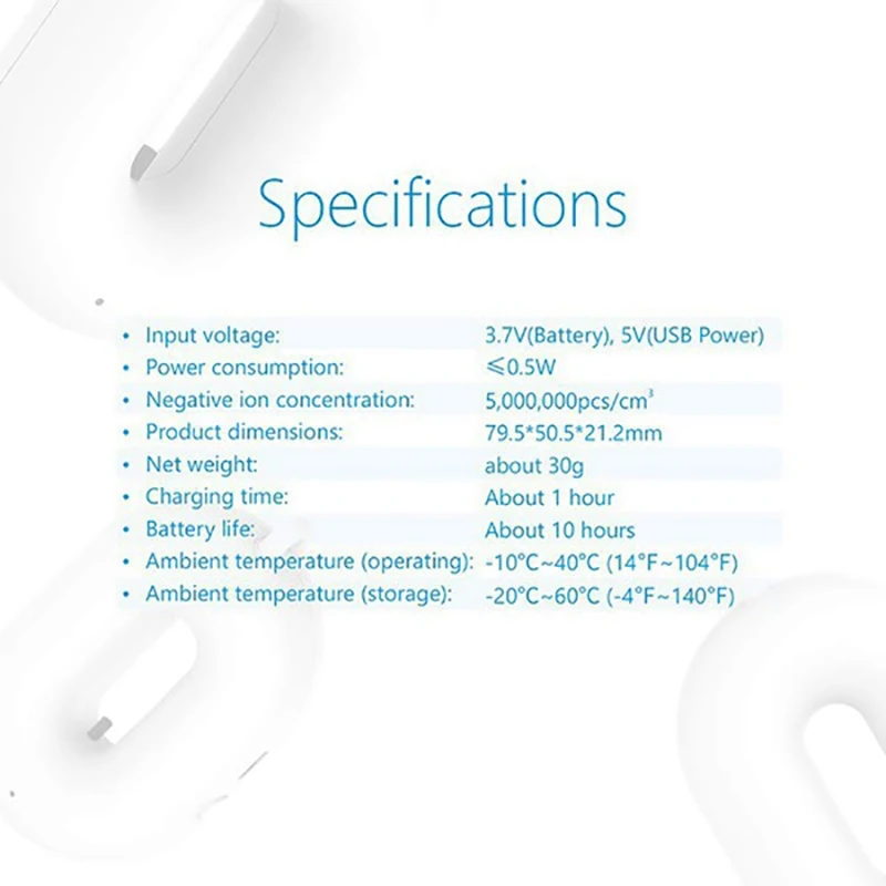 

Personal Wearable Air Purifier Necklace Mini Portable Air Freshner Ionizer Negative Ion Generator Low Noise Black