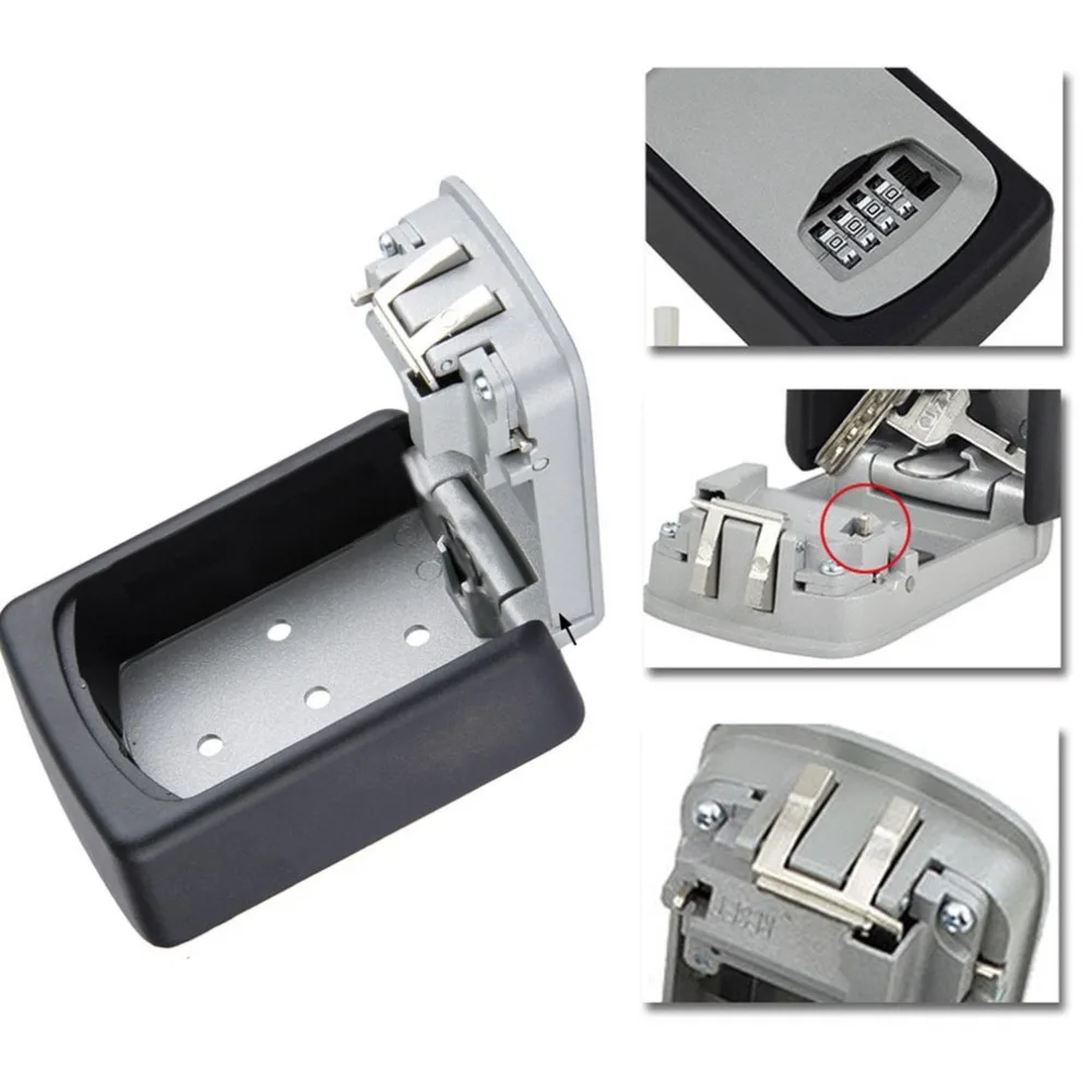 

Wall Mounted Code Keys Box Lock 4 Digit Combination Password Key Storage Organizer Box Home Security Alloy Key Box Hot 2019