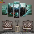 Алмазная живопись 5d с изображением монстра, охотника, ужасов, дракона, квадратная круглая Алмазная вышивка, икона, 5 шт., рукоделие, Алмазная мозаика