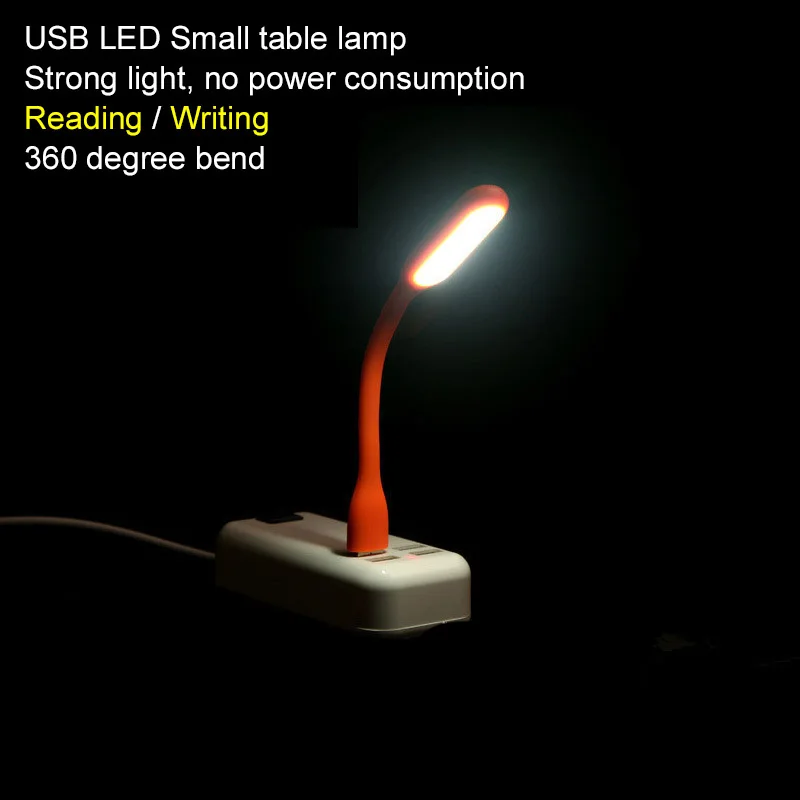 

LED USB night Light Small Desk Table Lamp Energy Saving Eye Protection 360 Degree Bend Read Write Portable For Laptop Computer