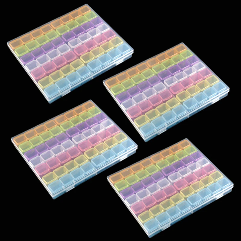 

224 сетчатый пластиковый ящик-органайзер, медицинский чехол, коробка для хранения алмазной живописи, чехол для хранения с вышивкой, аксессуа...