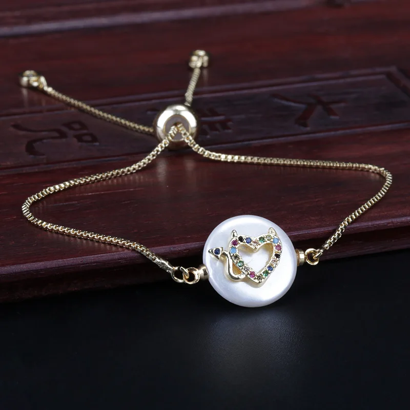 multiple cz pave gold toy car bag charm round coin pearl bead connector charms dainty link bracelets for women best jewelry gift | Украшения