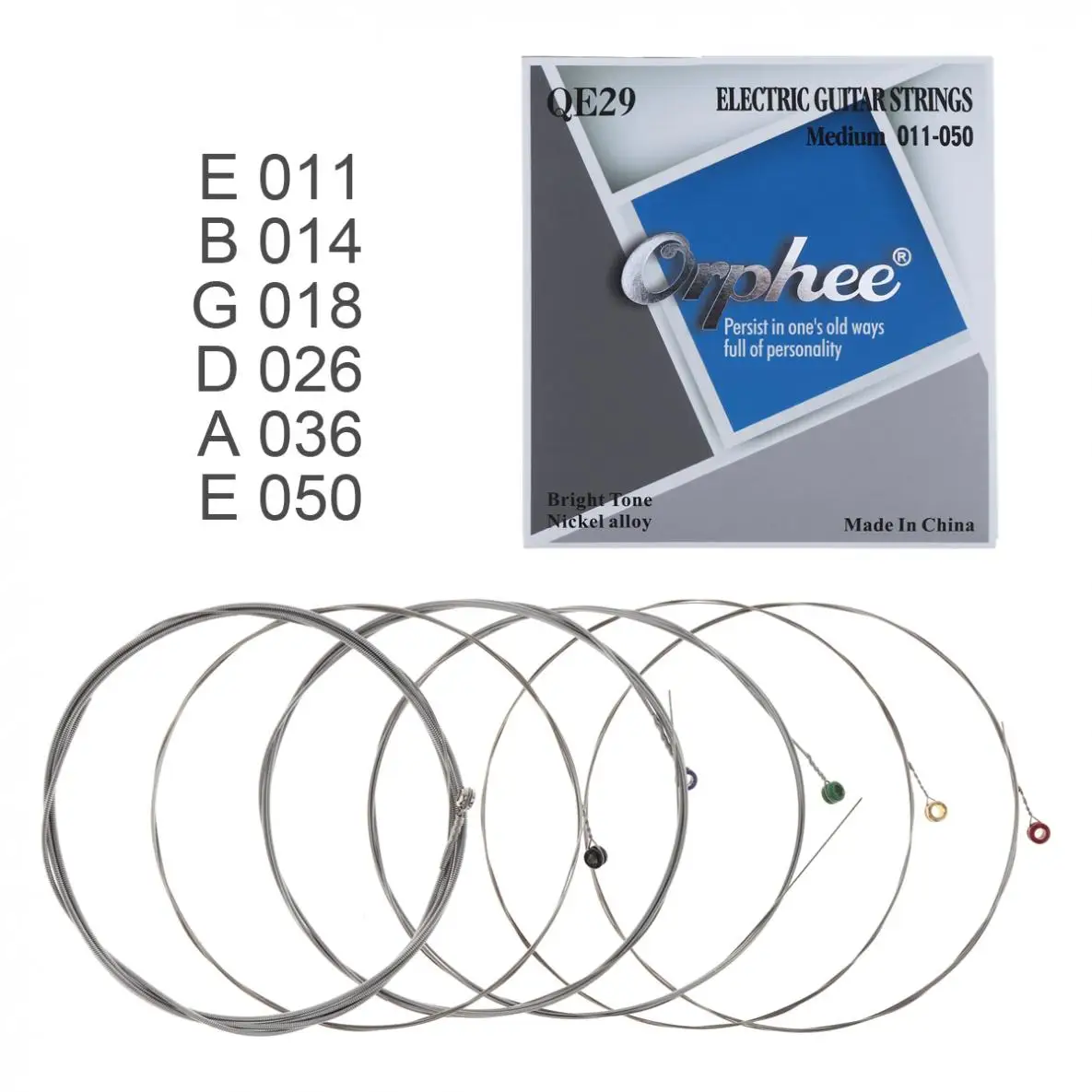 Струны для электрогитары серебристые струны из никелевого сплава средней