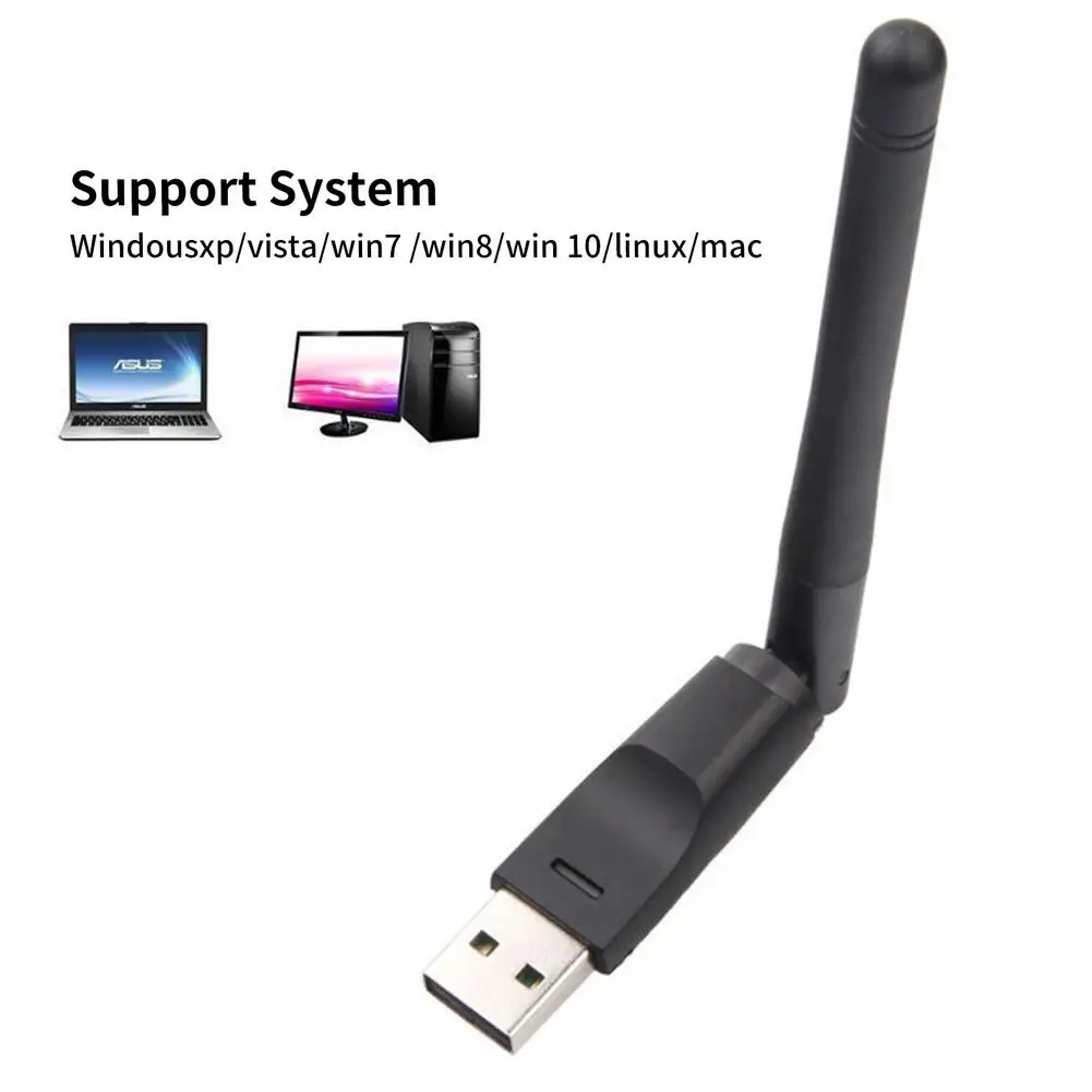 150 Мбит/с Ralink RT5370 беспроводная сетевая карта Mini USB 2 0 WiFi адаптер Антенна PC LAN 802 11 B/g/n