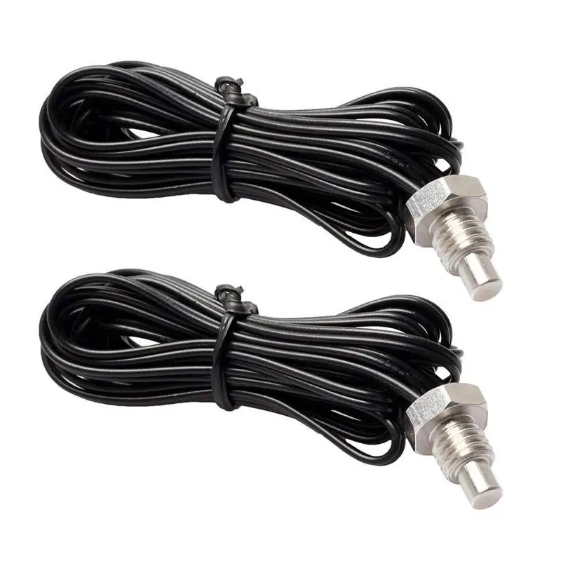 

2pcs NTC 1m 3.28fts 10K M8 Thermistor Temperature Sensor with Thread Probe Cable Easy Installation