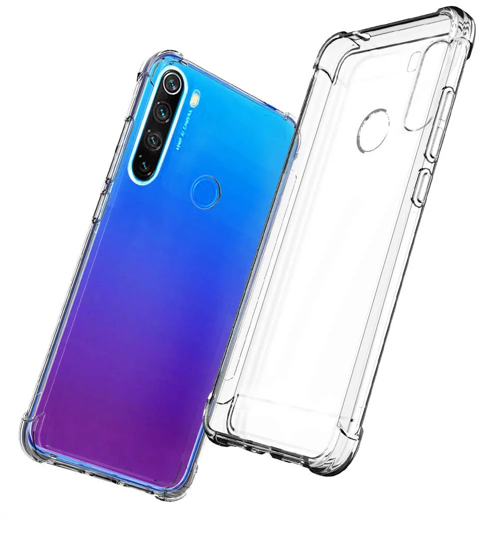 Прозрачный силиконовый чехол для телефона xiaomi redmi note 8 t Прозрачная мягкая задняя