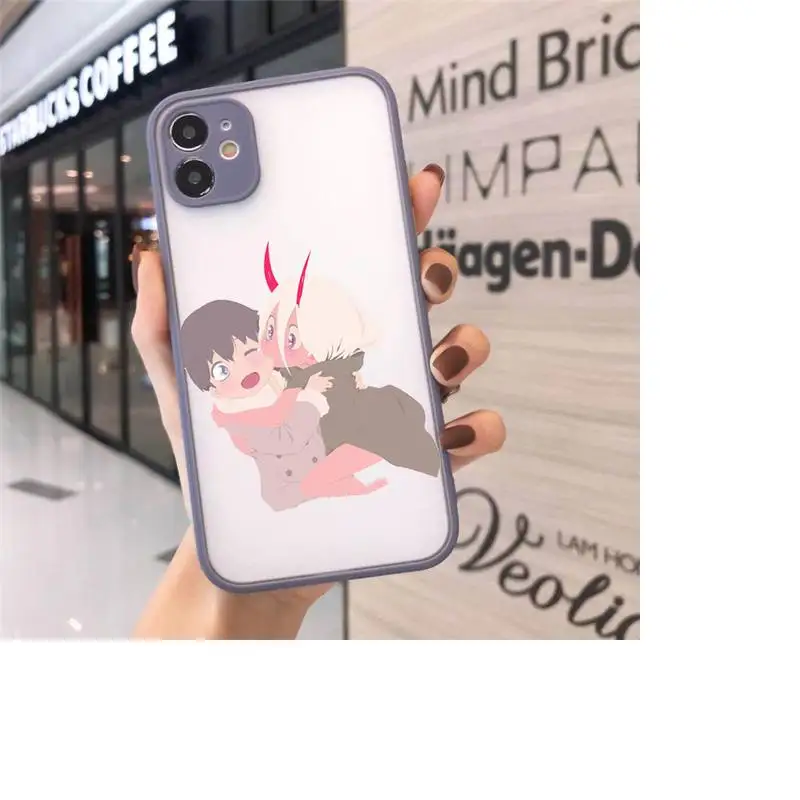 

Sexy anime girl Two zero lovely Pink Phone Cases Matte Transparent for iPhone 7 8 11 12 s mini pro X XS XR MAX Plus cover funda