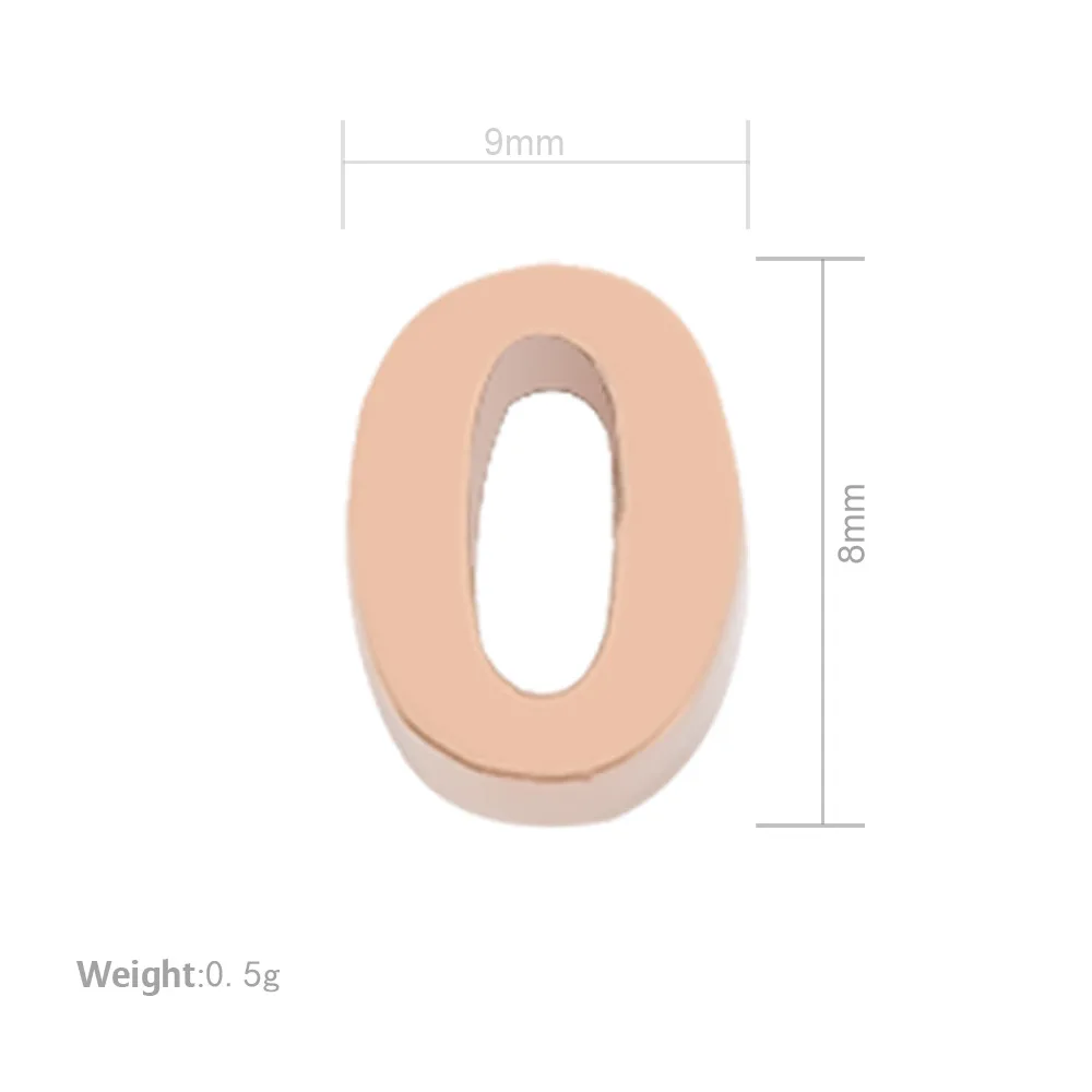 

10Pcs/Lot Mirror Polished 1.8mm Hole Stainless Steel From 0-9 Number DIY Charm Pendant for Jewelry Making Accessories