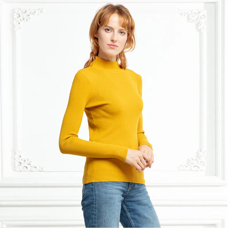 

Водолазка, пуловеры, свитера, Осень-зима, длинный рукав, эластичный, облегающий, плотный, вязаный, ouc627