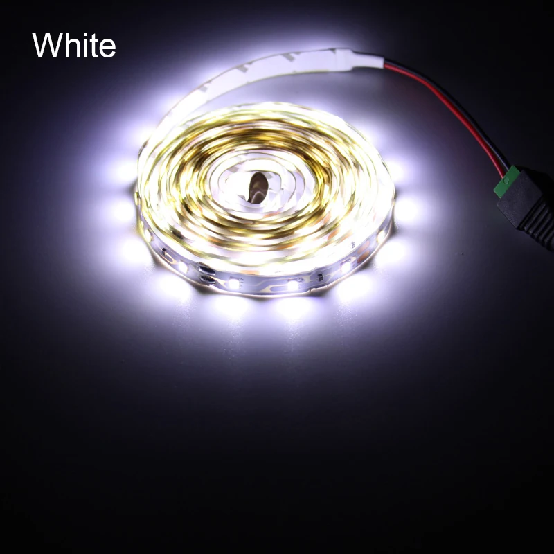 White 5 м 10 м светодиодный светильник 12 в водонепроницаемый RGB Гибкая Диодная лента с пультом дистанционного управления красный синий теплый белый зеленый - Испускаемый цвет: White