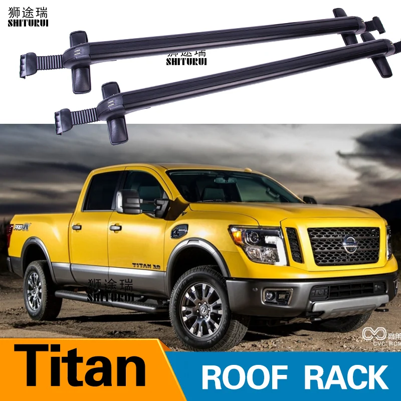 

2Pcs Roof bars For NISSAN Titan XD 2016+ Without railing Crew Aluminum Alloy Side Bars Cross Rails Roof Rack Luggage