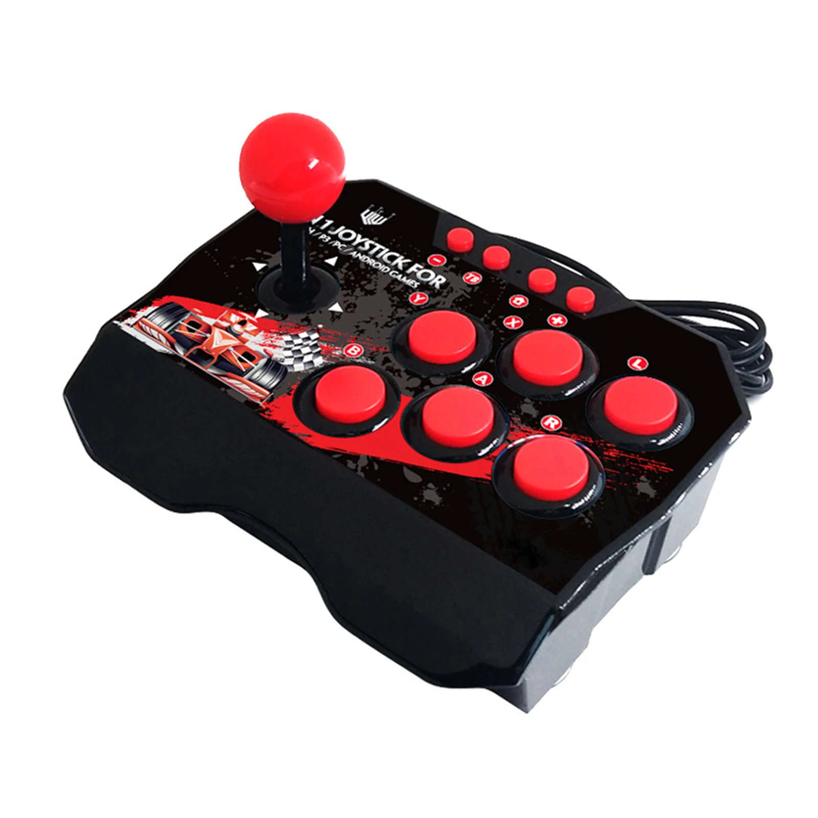 

4-in-1 Retro Arcade Station USB Wired Rocker Fighting Stick Game Joystick Controller For PS3/Switch/PC/Android TV Games Console