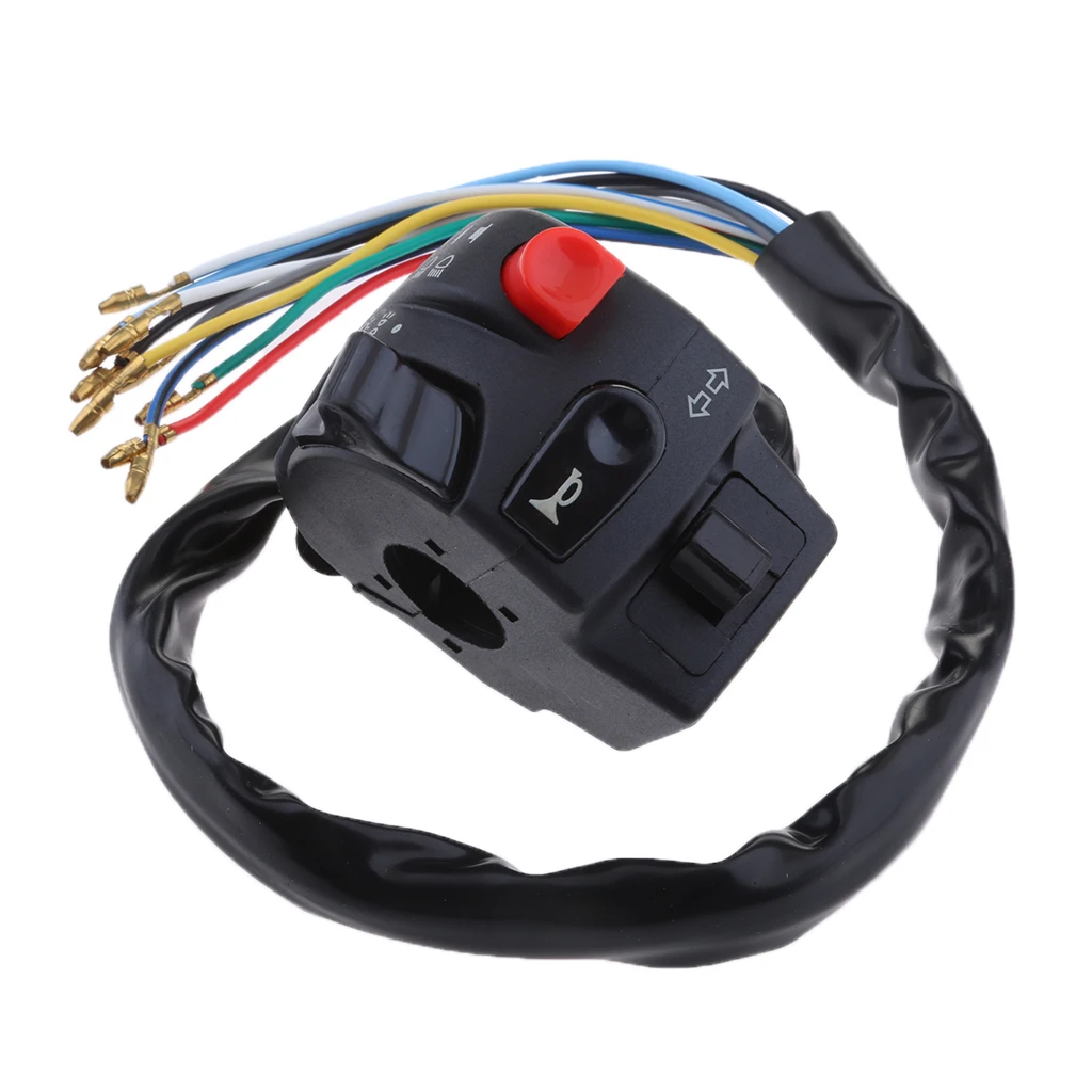

Motorcycle Universal 7/8' Handlebar Horn/Signal Lights Control Switch Assy