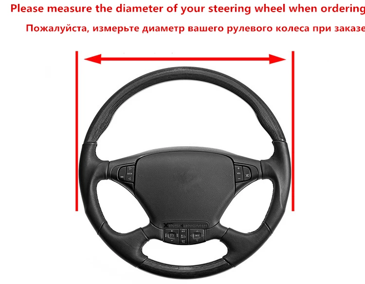 

QFHETJIE Plush Car Steering Wheel Cover Winter Length Plush Plush Imitation Rex Rabbit Anti-skid Warm Car Handle Cover