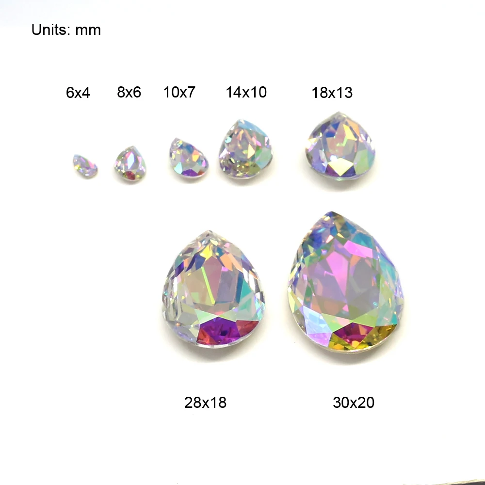 Каплеобразные острые драгоценные камни каплевидные Стразы для украшения нейл