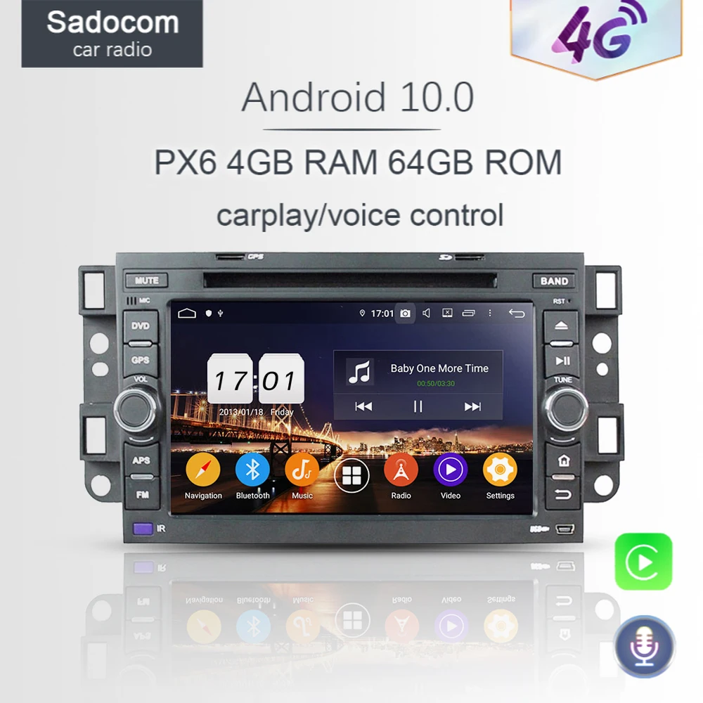 Автомобильный DVD плеер PX6 DSP 4 Гб ОЗУ 8 ядер Android 10 0 для Chevrolet Epica Aveo Captiva 2006 2012