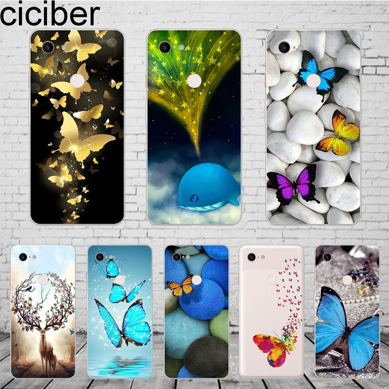 Ciciber чехол для телефона с изображением животных бабочки Кита оленя Google Pixel 3 2 XL