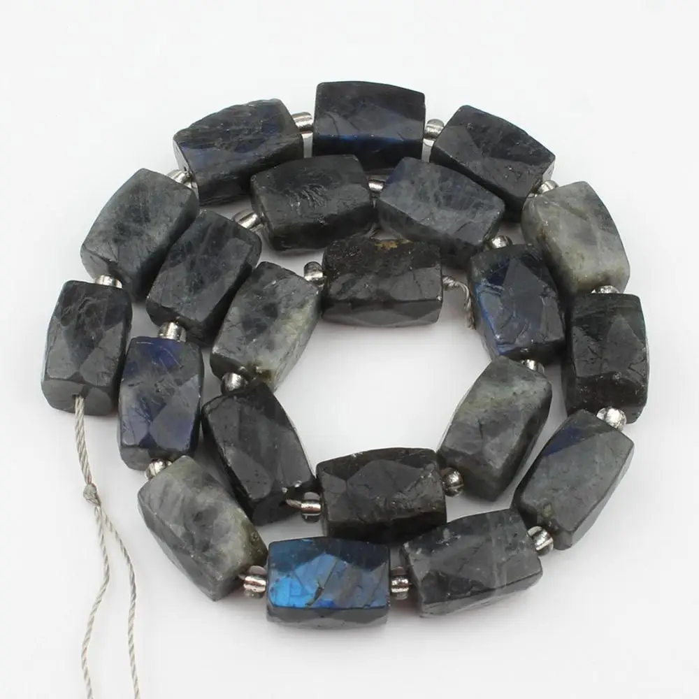 Labradorite 11*16 мм натуральные бусины неправильной формы из Лабрадорита розового кварца шароит содалит бусины для изготовления ювелирных изделий Аксессуары для браслетов - Цвет: Labradorite