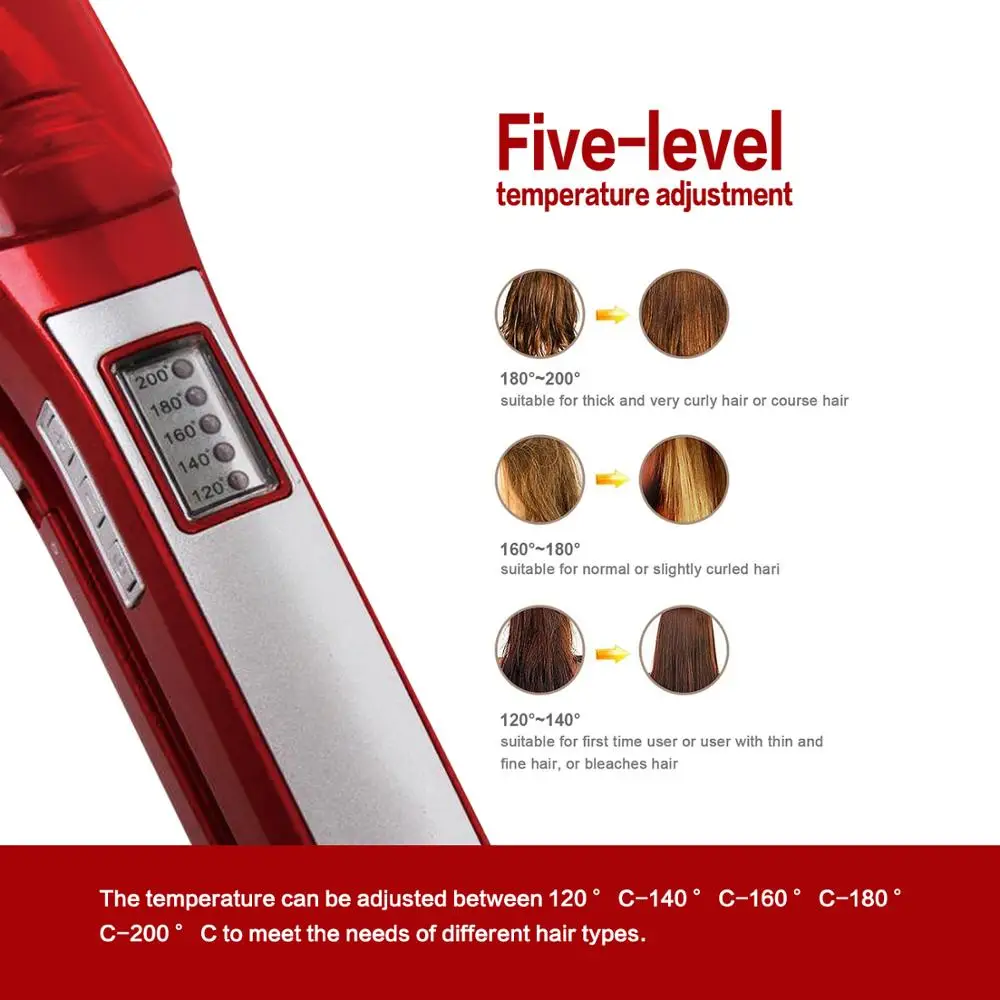 

Ceramic Hair Straightener Steam Volumizing Hair Curler Straightening Curling Steam Straightener Professional Hair Styling Tools