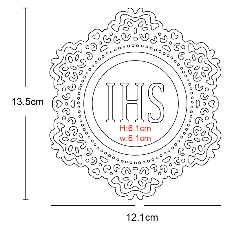 

Circle Border Metal Cutting Die Cut Die Mold IHS Letter Lace Frame DIY Scrapbook Paper Craft Knife Mould Blade Punch Stencil Die