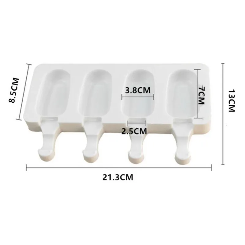 Силиконовая форма для мороженого формочка сделай сам с 4 ячейками большого