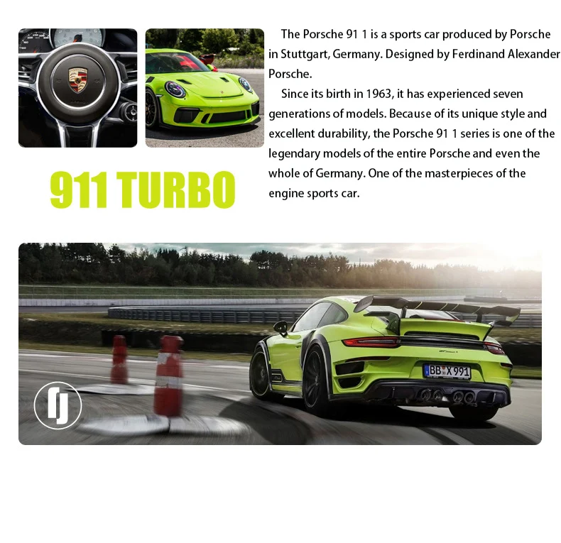 WELLY 1:24 Масштаб 911 Turbo3.0 спортивный автомобиль игрушечный автомобиль модель имитация сплава Модель автомобиля коллекция украшений