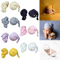 baby knot tail hats starry sky hat newborn photography props infants beanies cap photo shooting posing accessories