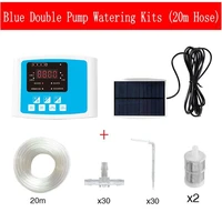 automatic garden water timer indoor solar double pump lazy home garden watering device garden smart irrigation controller system