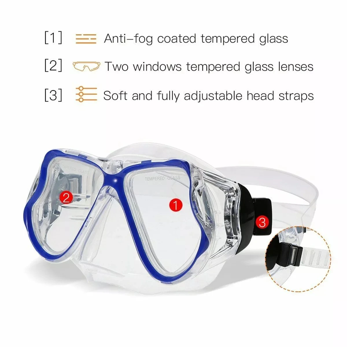 Профессиональный набор для подводного плавания маска дайвинга + плавники ласты