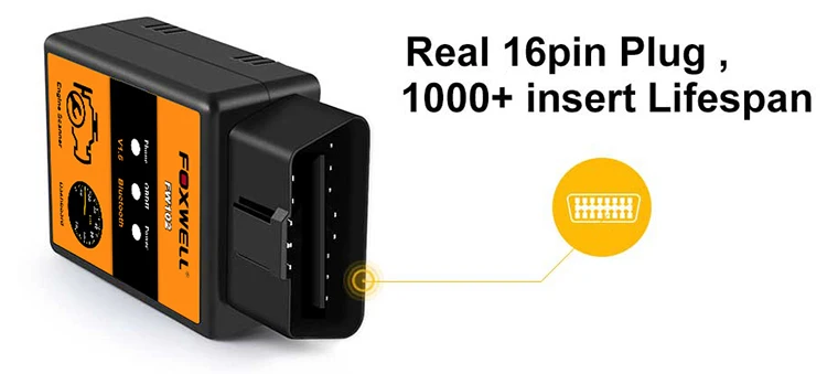 Автомобильный считыватель кодов Сканер FOXWELL FW102 V1.5 ELM327 OBD2 Bluetooth адаптер OBDII диагностический сканирующий инструмент V 1,5 25K80