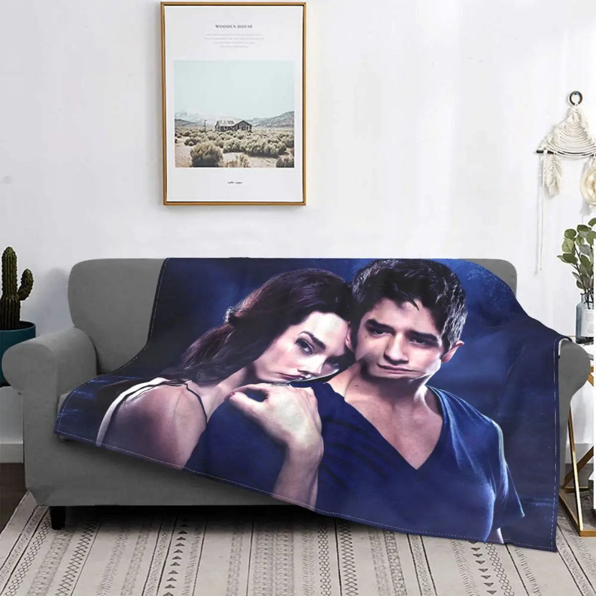 

Teen Wolf Blankets Fleece All Season Scott McCall Allison Portable Lightweight Thin Throw Blankets for Bed Travel Rug Piece