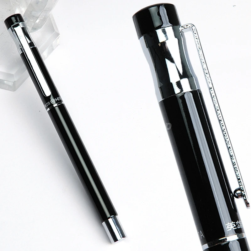 Hero High Grade 0.5mm Iridium Nib Steel Black Fountain Pen 360 Degree Inking Pens Office Home School Wholesale Price | Канцтовары для