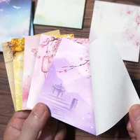 1pcs cartoon portable retro square tearable notepad message sticky notes notebook stationery child gift officeschool supplies